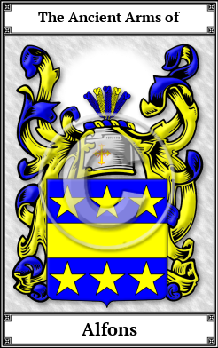 Alfons Family Crest Download (JPG)  Book Plated - 150 DPI