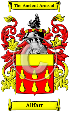 Allfart Family Crest/Coat of Arms