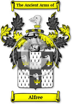 Alfree Family Crest Download (jpg) Legacy Series - 150 DPI