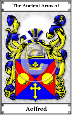 Aelfred Family Crest Download (JPG)  Book Plated - 150 DPI