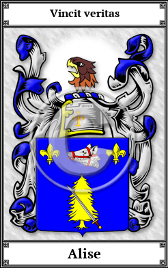 Alise Family Crest Download (JPG)  Book Plated - 150 DPI