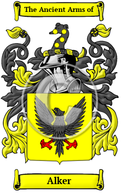 Alker Family Crest/Coat of Arms