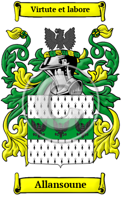 Allansoune Family Crest/Coat of Arms