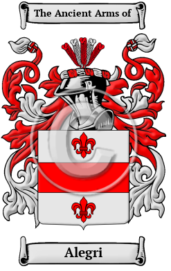 Alegri Family Crest/Coat of Arms