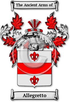 Allegretto Family Crest Download (jpg) Legacy Series - 150 DPI