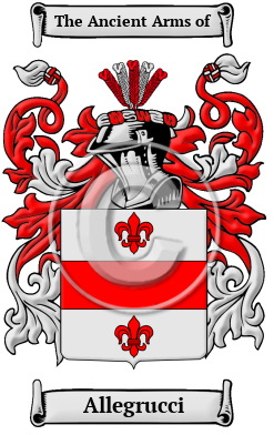 Allegrucci Family Crest/Coat of Arms