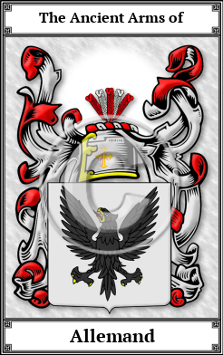 Allemand Family Crest Download (JPG)  Book Plated - 150 DPI
