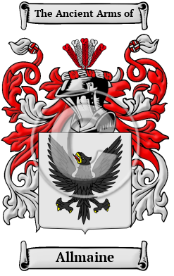Allmaine Family Crest/Coat of Arms