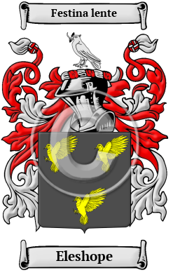 Eleshope Family Crest/Coat of Arms