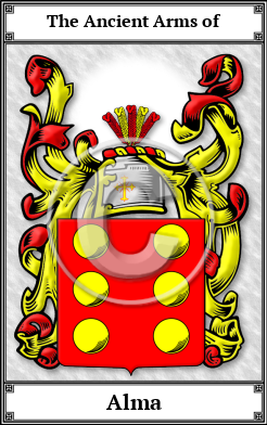 Alma Family Crest Download (JPG)  Book Plated - 150 DPI