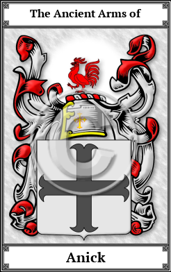 Anick Family Crest Download (JPG)  Book Plated - 150 DPI