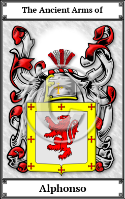 Alphonso Family Crest Download (JPG) Book Plated - 600 DPI