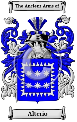 Alterio Family Crest/Coat of Arms