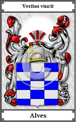 Alves Family Crest Download (JPG) Book Plated - 600 DPI