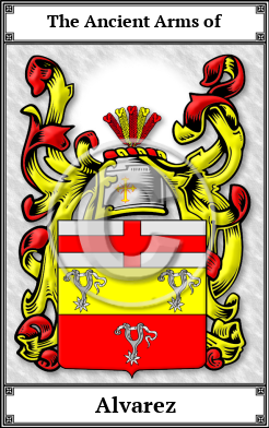 Alvarez Family Crest Download (JPG)  Book Plated - 150 DPI