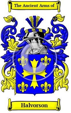 Halvorson Family Crest/Coat of Arms
