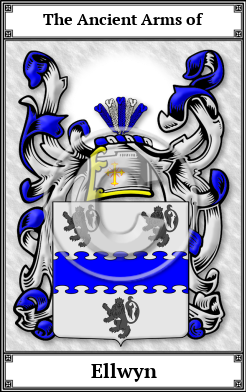 Ellwyn Family Crest Download (JPG)  Book Plated - 150 DPI