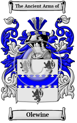Olewine Family Crest/Coat of Arms