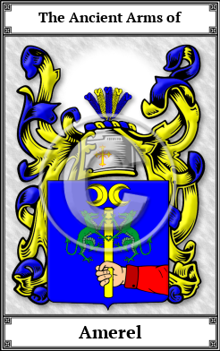 Amerel Family Crest Download (JPG)  Book Plated - 150 DPI