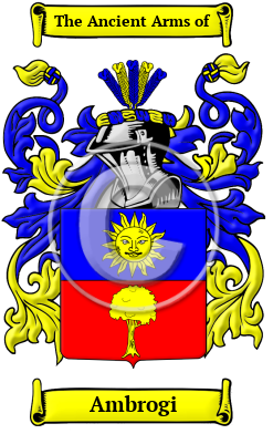 Ambrogi Family Crest/Coat of Arms