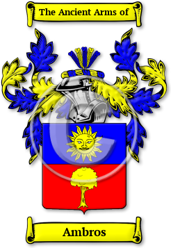 Ambros Family Crest Download (jpg) Legacy Series - 150 DPI