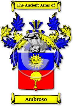 Ambroso Family Crest Download (jpg) Legacy Series - 150 DPI
