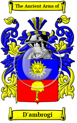 D'ambrogi Family Crest/Coat of Arms