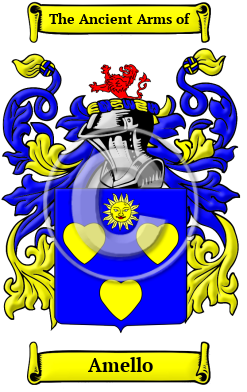 Amello Family Crest/Coat of Arms