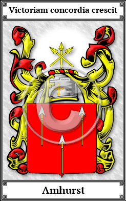 Amhurst Family Crest Download (JPG)  Book Plated - 150 DPI