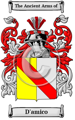 D'amico Family Crest Download (JPG) Heritage Series - 300 DPI