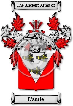 L'amie Family Crest Download (jpg) Legacy Series - 150 DPI