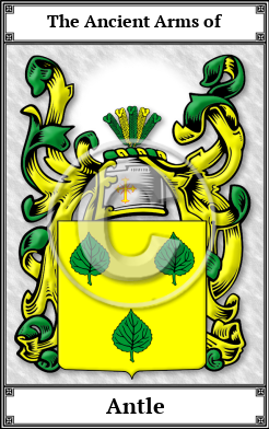 Antle Family Crest Download (JPG) Book Plated - 600 DPI