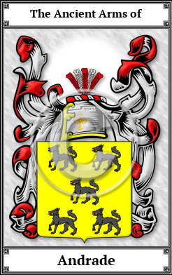 Andrade Family Crest Download (JPG)  Book Plated - 150 DPI