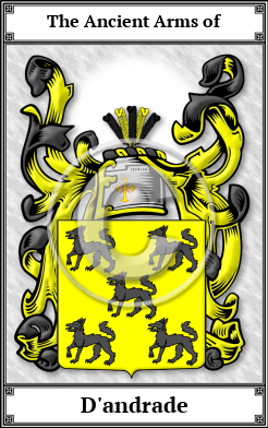 D'andrade Family Crest Download (JPG) Book Plated - 600 DPI