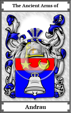 Andrau Family Crest Download (JPG)  Book Plated - 150 DPI