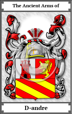 D-andre Family Crest Download (JPG)  Book Plated - 150 DPI