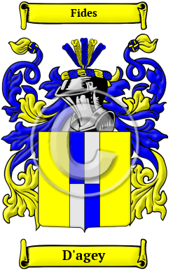 D'agey Family Crest/Coat of Arms