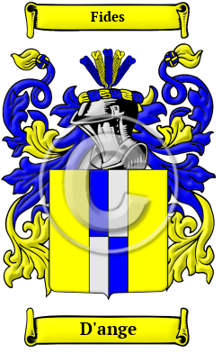 D'ange Family Crest Download (JPG) Heritage Series - 300 DPI
