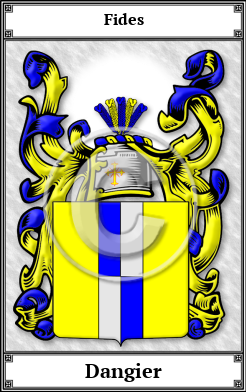 Dangier Family Crest Download (JPG) Book Plated - 600 DPI