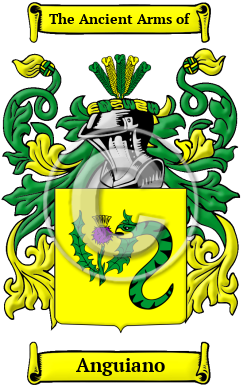 Anguiano Family Crest/Coat of Arms