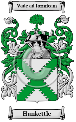 Hunkettle Family Crest/Coat of Arms