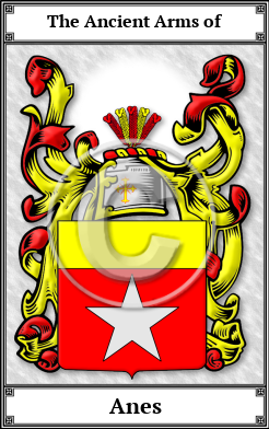 Anes Family Crest Download (JPG)  Book Plated - 150 DPI