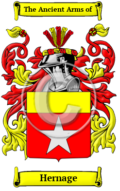 Hernage Family Crest/Coat of Arms