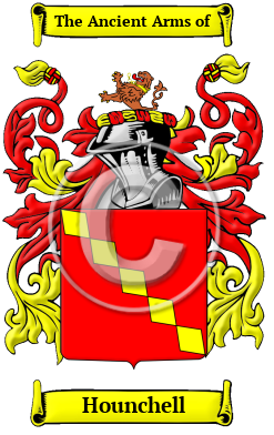 Hounchell Family Crest/Coat of Arms