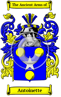 Antoinette Family Crest Download (JPG) Heritage Series - 600 DPI