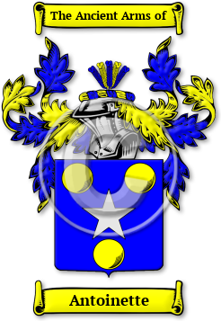 Antoinette Family Crest Download (jpg) Legacy Series - 150 DPI