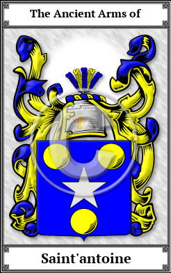 Saint'antoine Family Crest Download (JPG)  Book Plated - 150 DPI