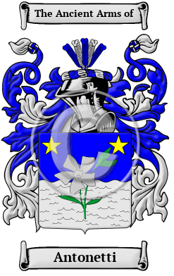Antonetti Family Crest/Coat of Arms