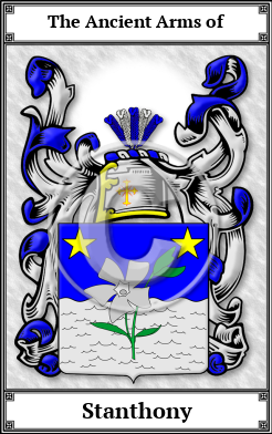 Stanthony Family Crest Download (JPG) Book Plated - 300 DPI