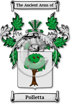 Polletta Family Crest Download (jpg) Legacy Series - 150 DPI